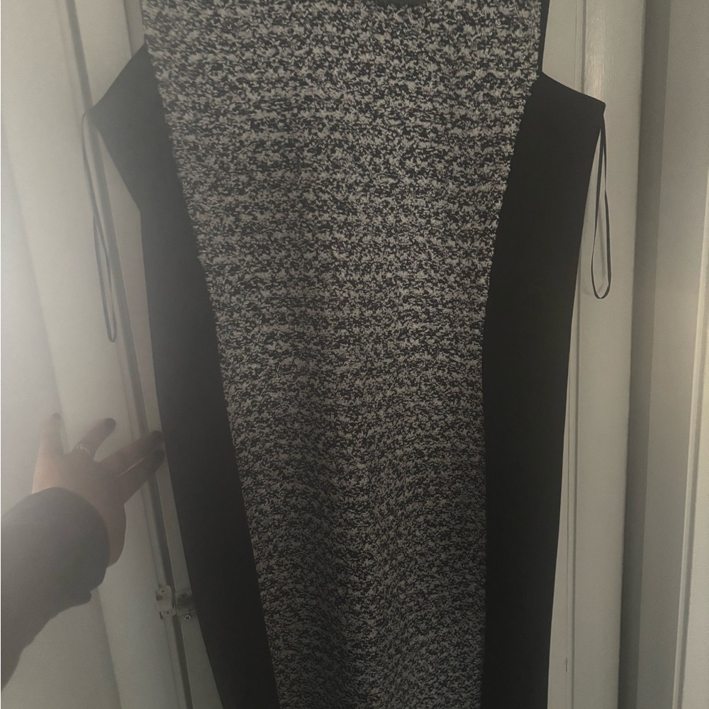 St. John Black and Gray Dress